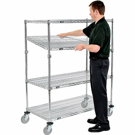 NEXEL E-Z Adjust Wire Shelf Truck, 1200 lb. Capacity, 60inL x 24inW x 69inH 580564A